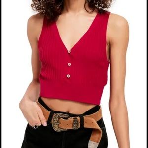 Free People Intimately Saturday Morning Crop Top